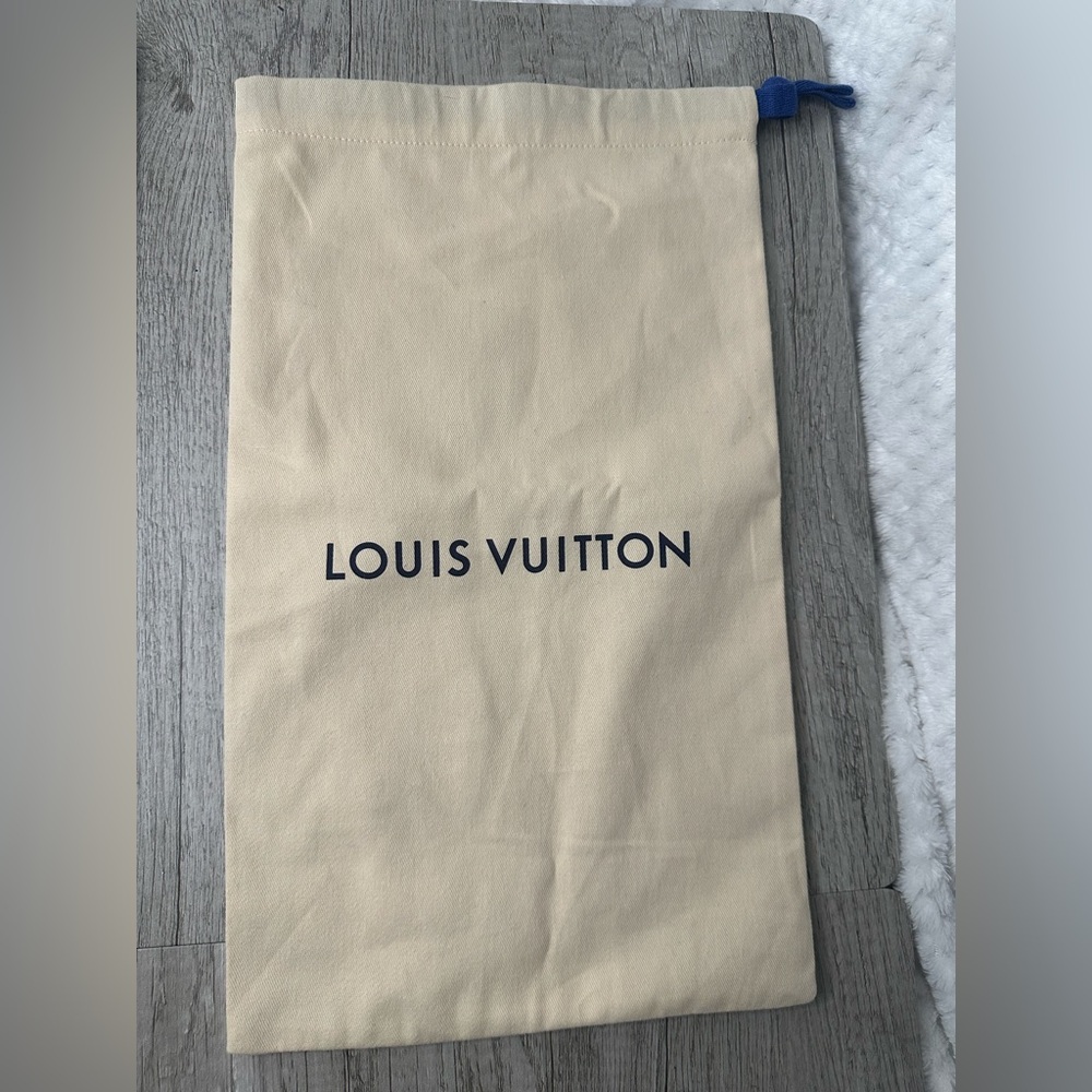 Authentic Louis Vuitton cotton drawstring dust bag